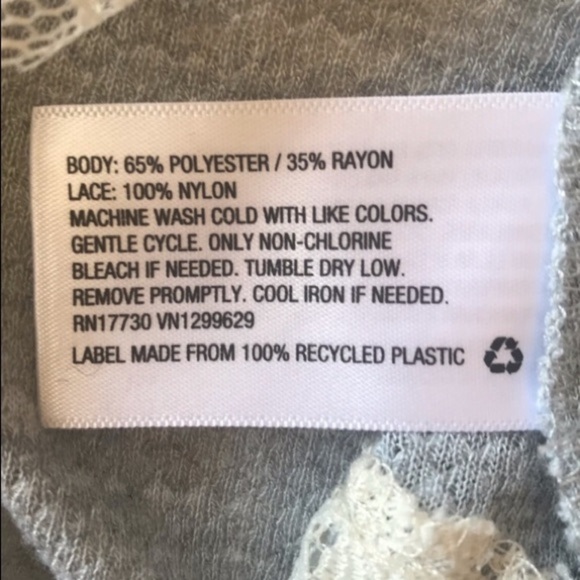 Xhilaration Long Sleeve Lace Trimmed Tee - Picture 8 of 8